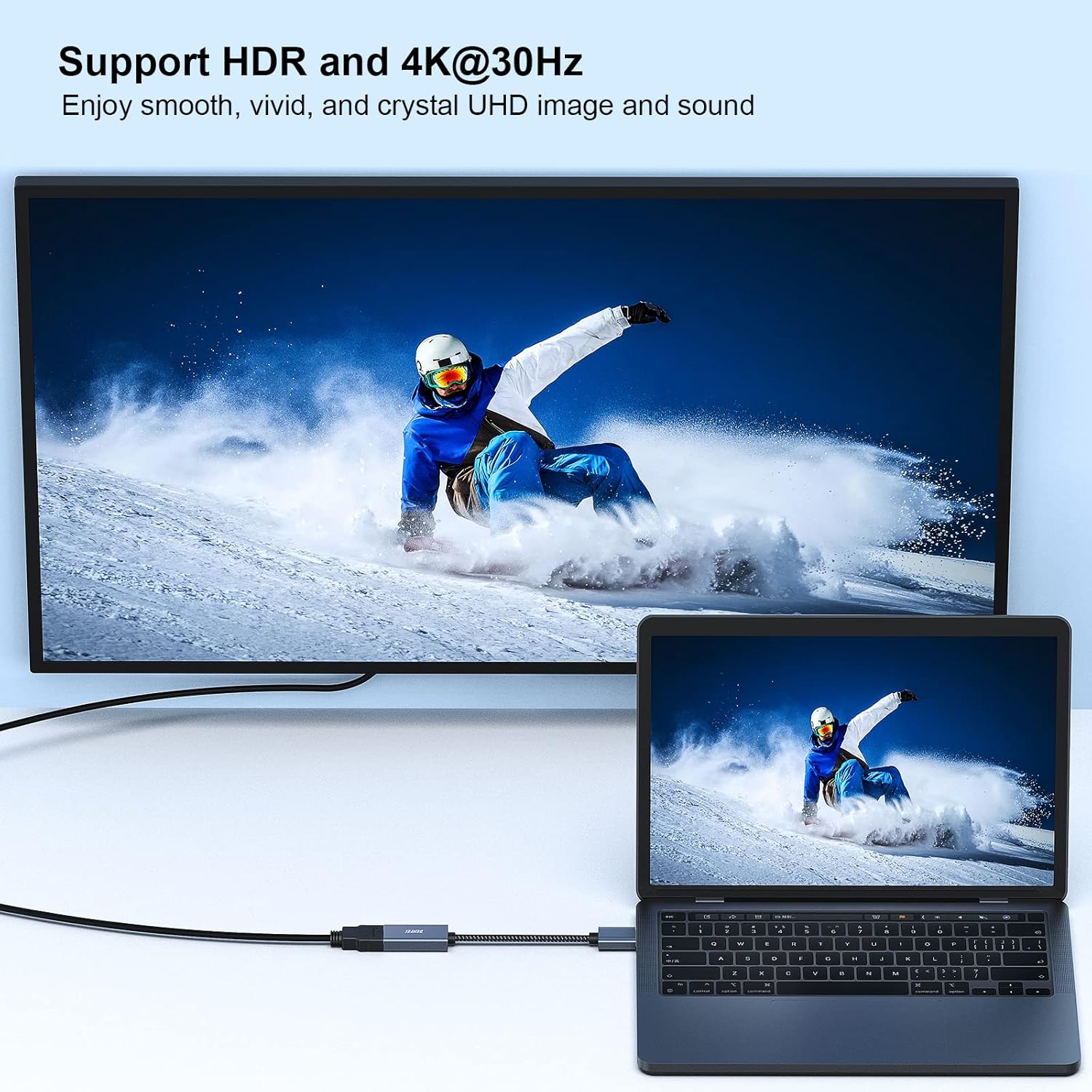 Benfei Adattatore Displayport a HDMI 4K - 5 Confezioni - immagine 5