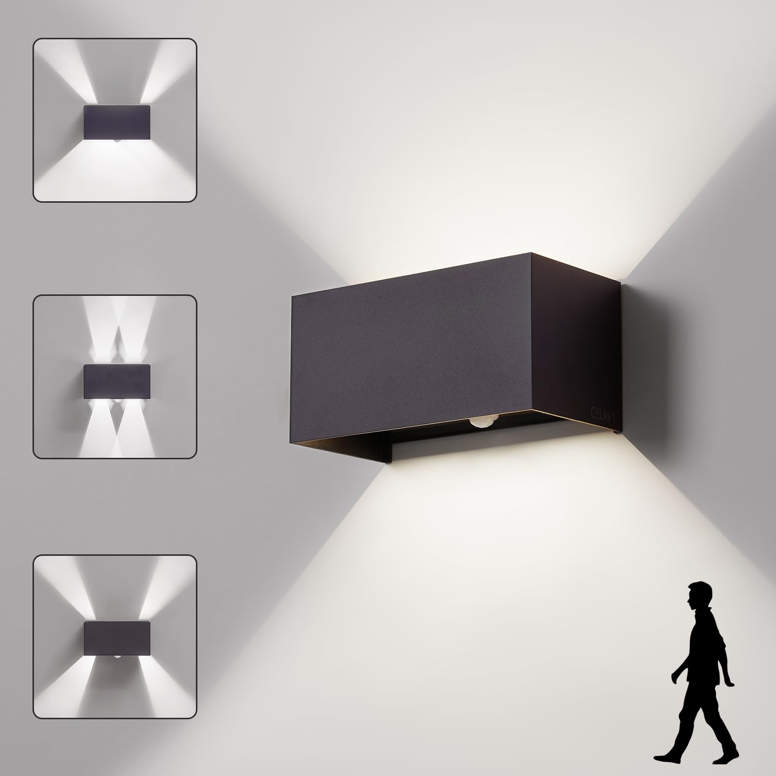 Celavy Lampada LED da Esterni Antracite con Sensore