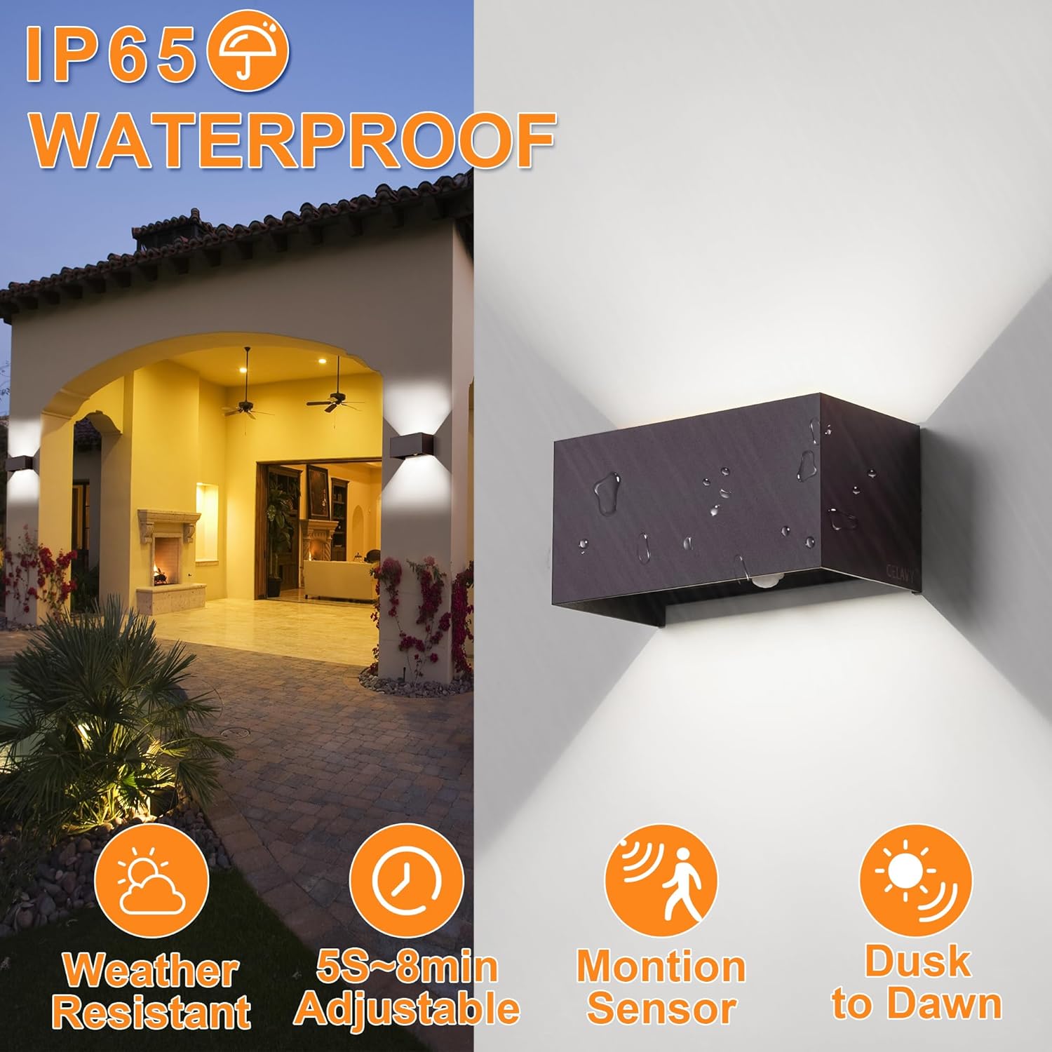 Celavy Lampada LED da Esterni Antracite con Sensore - immagine 4