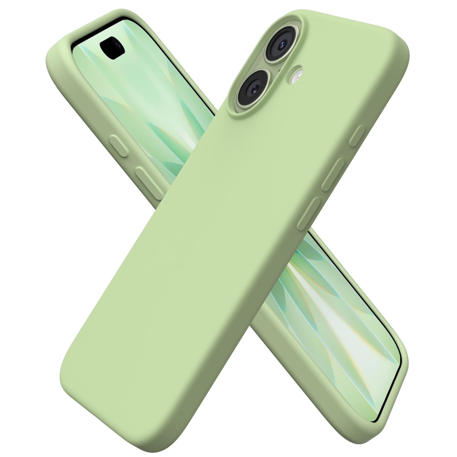Ornarto Cover per iPhone 17 (6,3 Pollici) Verde Chiaro