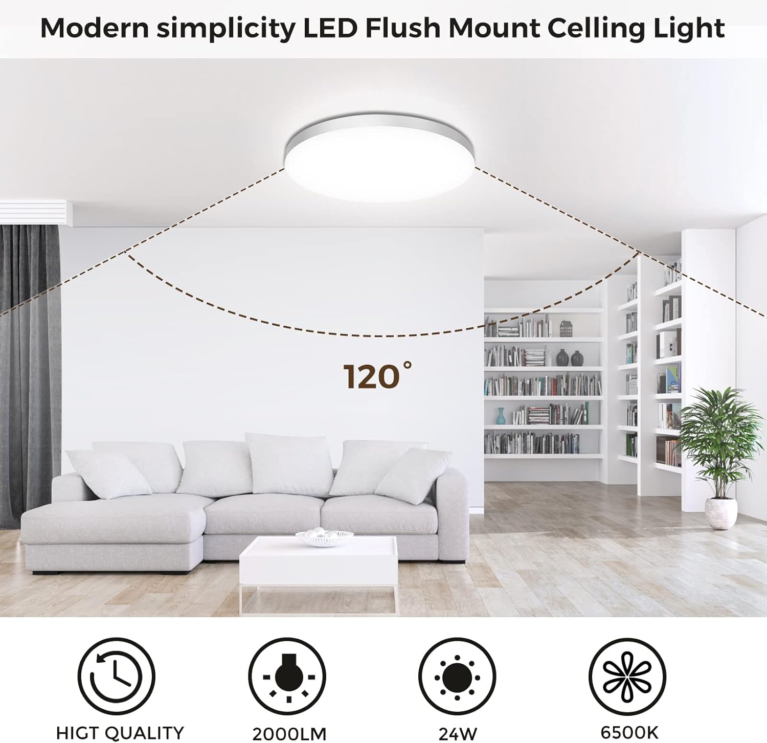 Plafoniera LED Soffitto 24W Rotonda Ø28CM - immagine 2