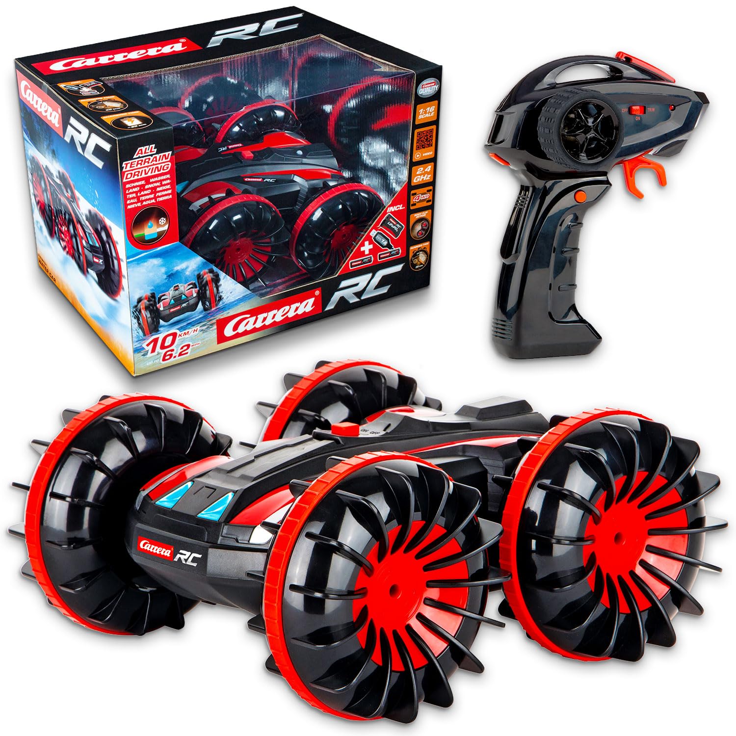 Carrera - 370160131 - 2.4GHz All-Terrain Stunt Car - Auto d'acqua