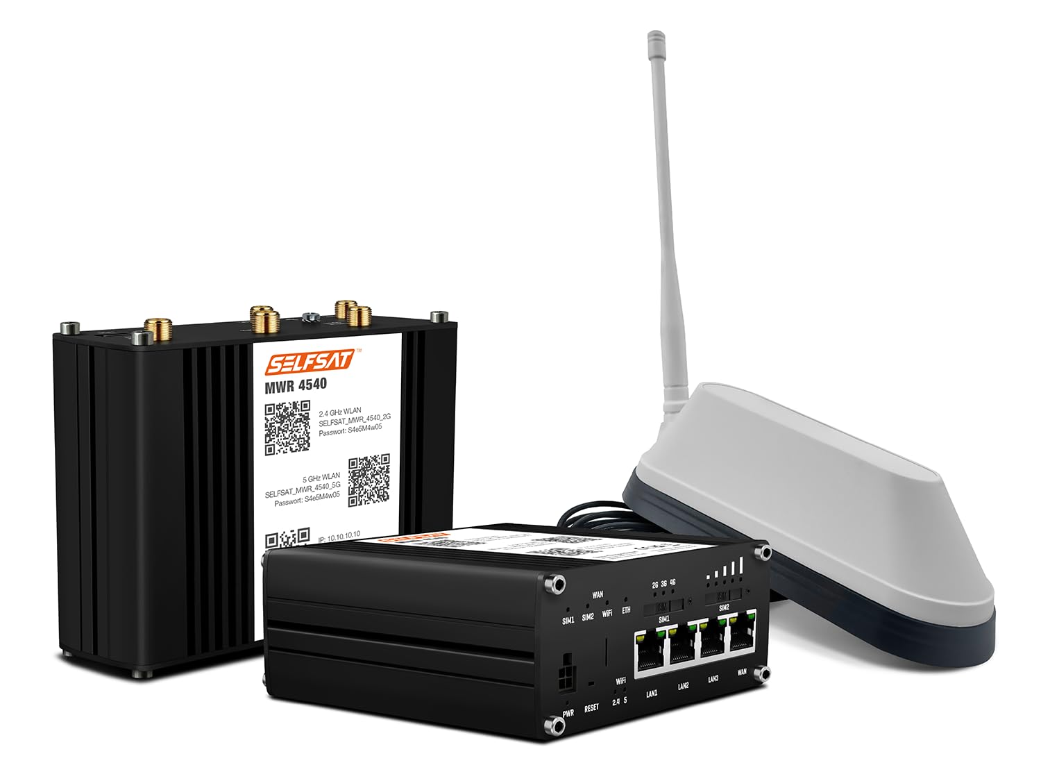 Selfsat MWR 4540 4G Cat 6 Router WLAN, Bianco