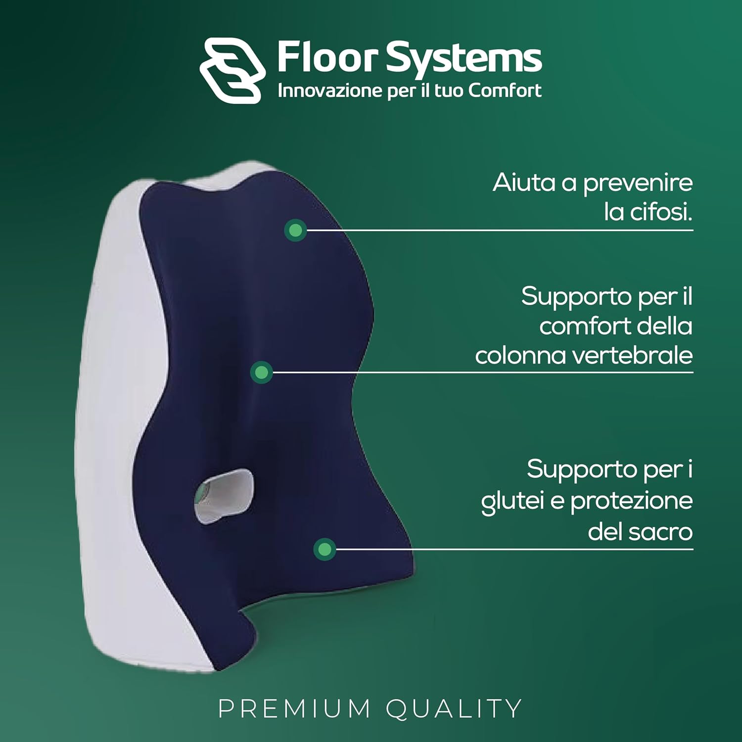 FS Cuscino Sedia Ufficio Memory Foam Ortopedico - immagine 5