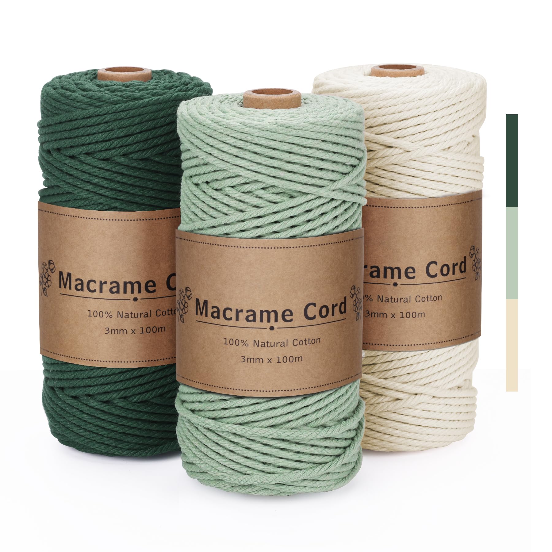 Puwowye Corda Macrame 3mm Verde
