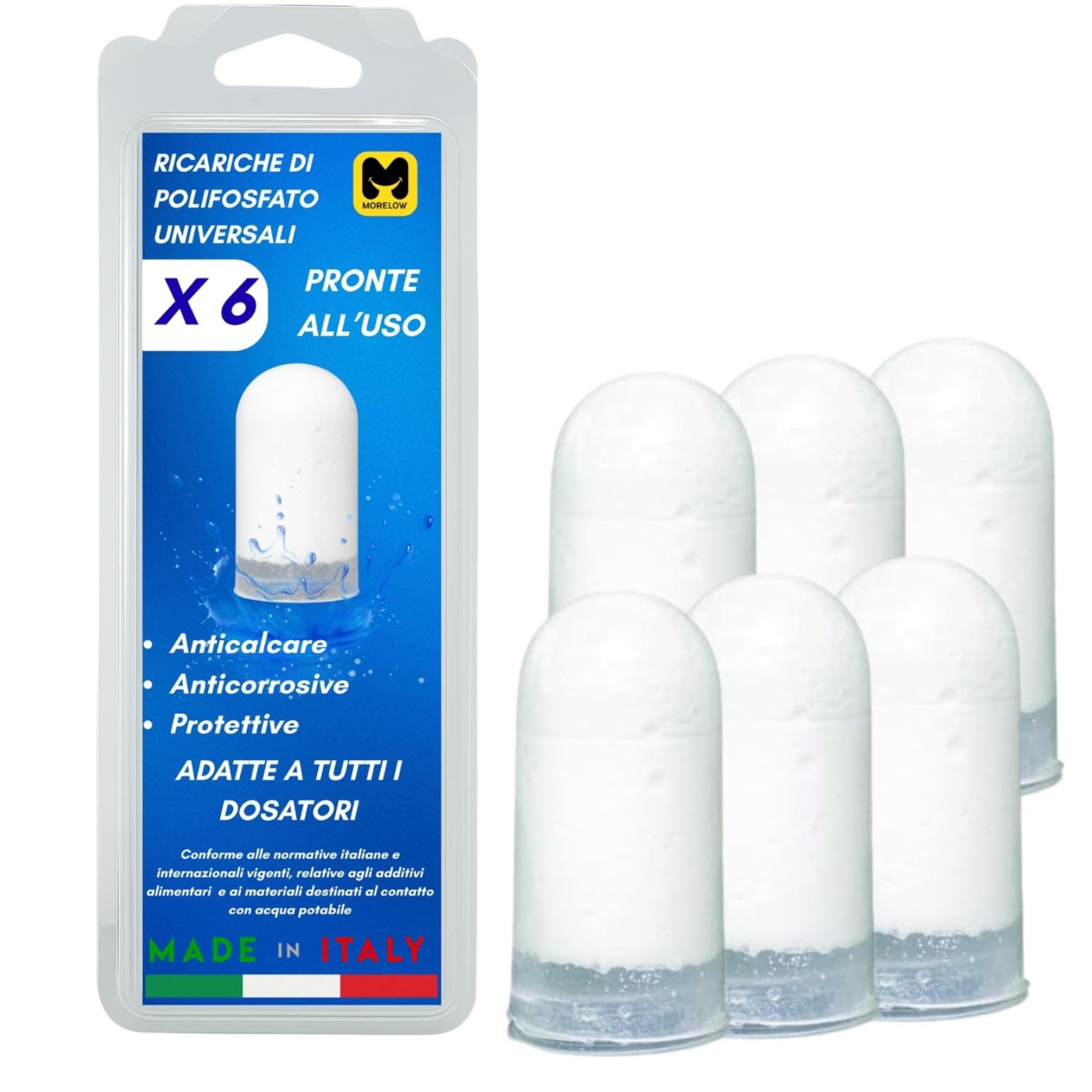 Polifosfati Caldaia Made in Italy - 6 Cartucce Ricarica