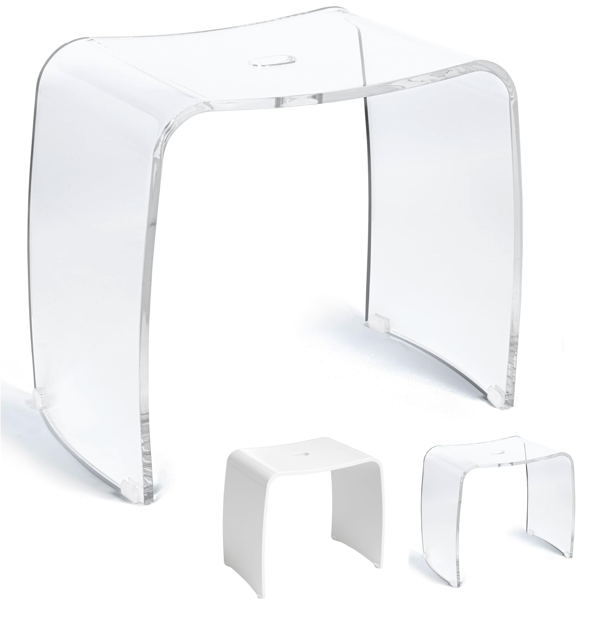 Libaro Sgabello da bagno Merano in Acrilico XL