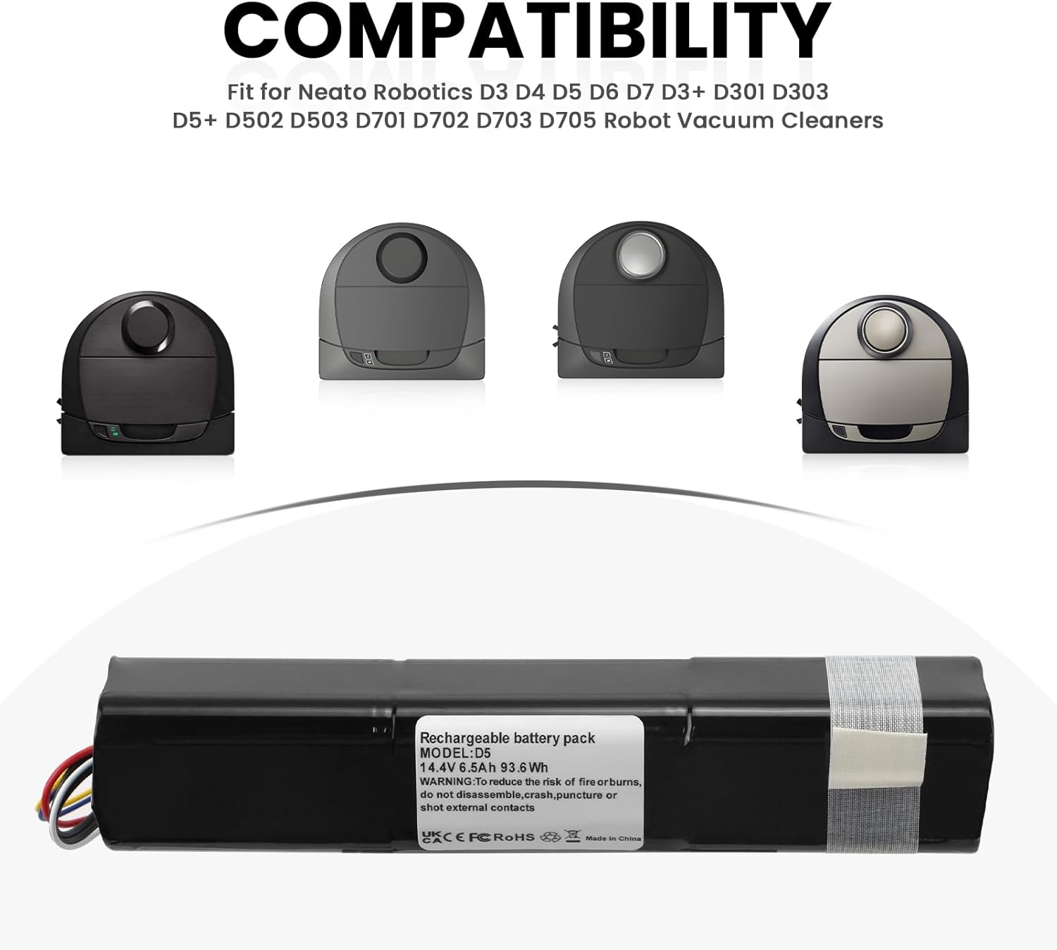 Antiee Batteria 6500mAh per Neato Robotics D3-D7 - immagine 3