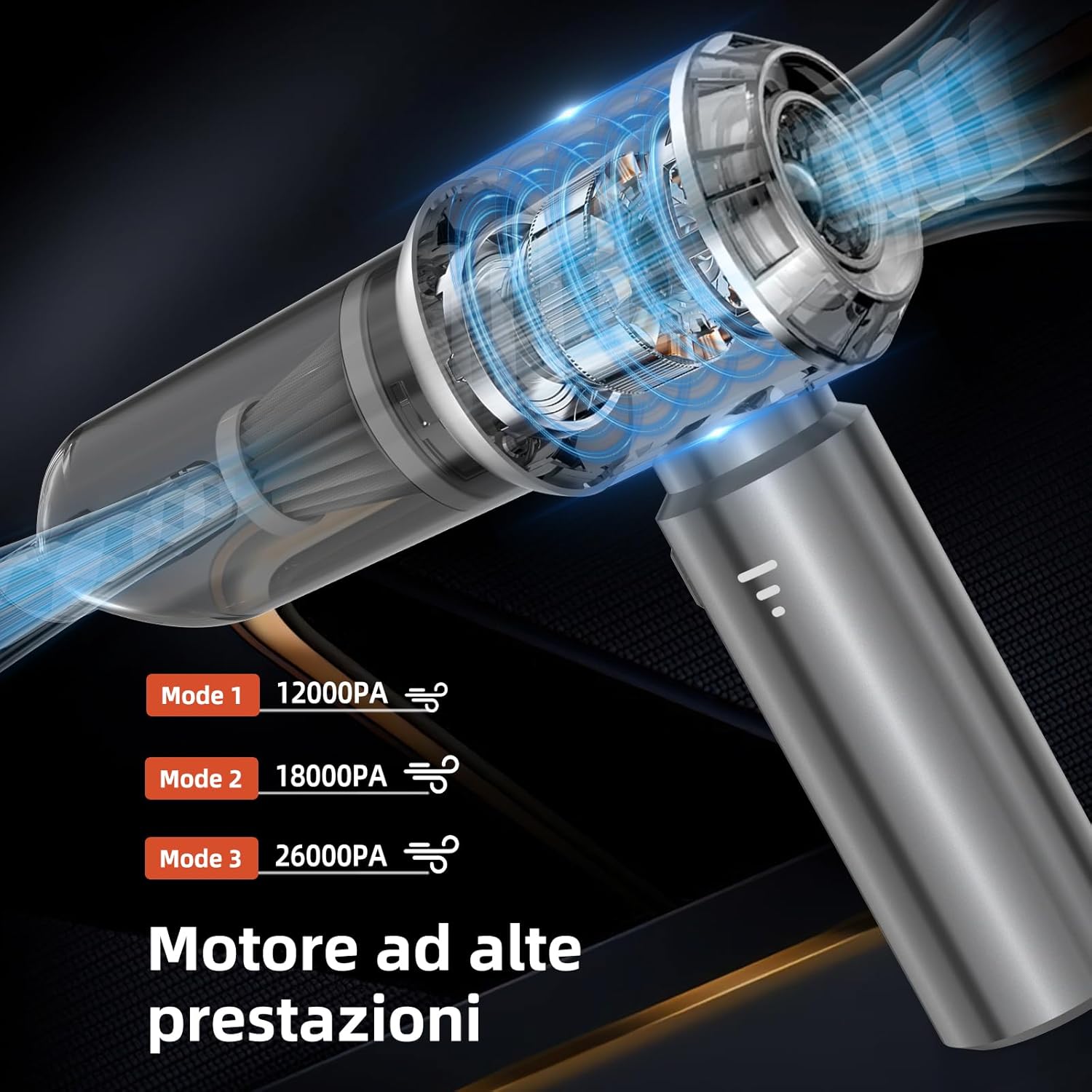 Aspirabriciole Senza Fili 26000Pa con Motore Brushless - immagine 6