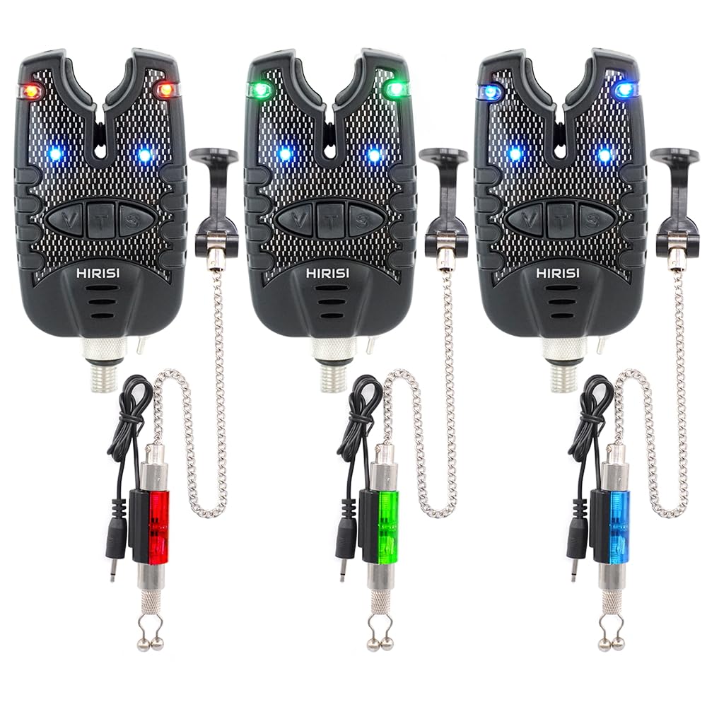 Allarme morso Pesca alla Carpa e Set Swinger LED Blu Resistente all'Acqua