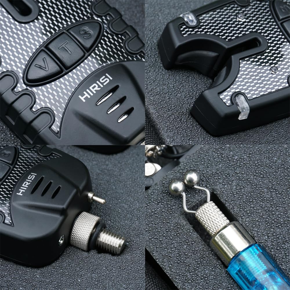 Allarme morso Pesca alla Carpa e Set Swinger LED Blu Resistente all'Acqua - immagine 3
