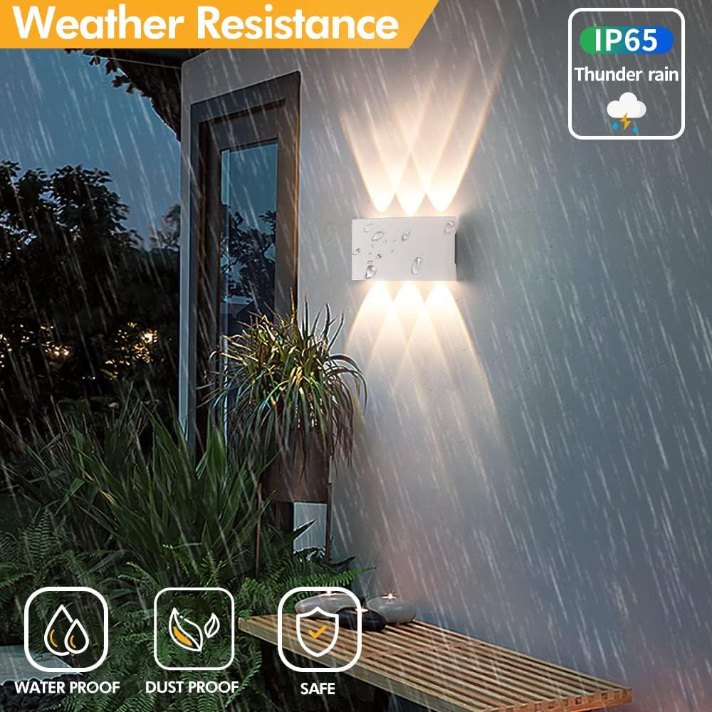 2 Pack Lampade da Parete Esterno/Interno LED 12W - immagine 4