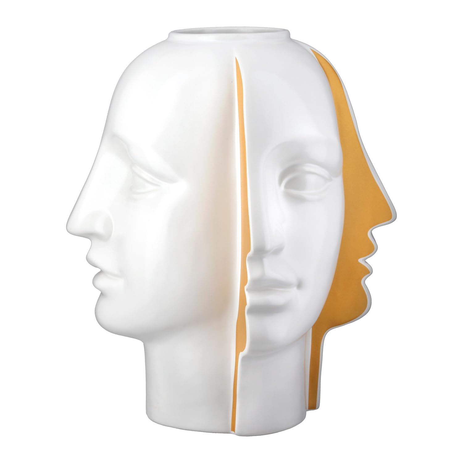 Gilde Vaso Facciale in Ceramica Bianco 28cm