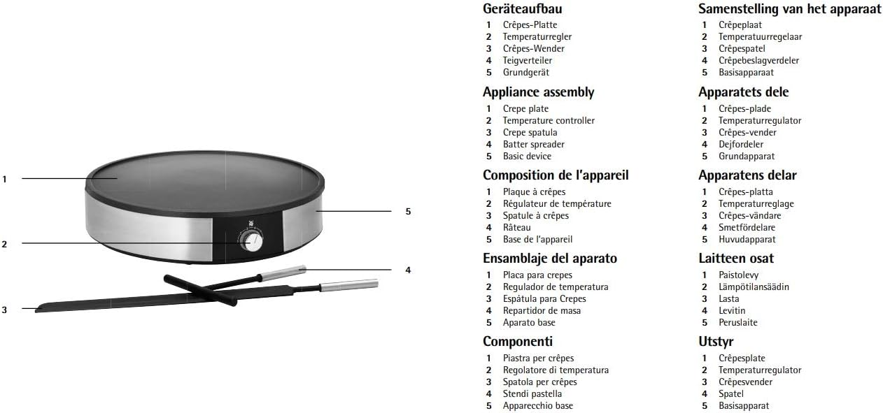 Wmf Lono Crepes Maker 1600W Ø 33 cm - immagine 8