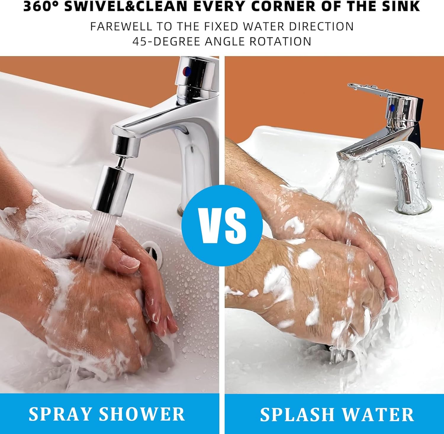 Aeratore Rubinetto 2 Modalità in Acciaio Inox - immagine 7