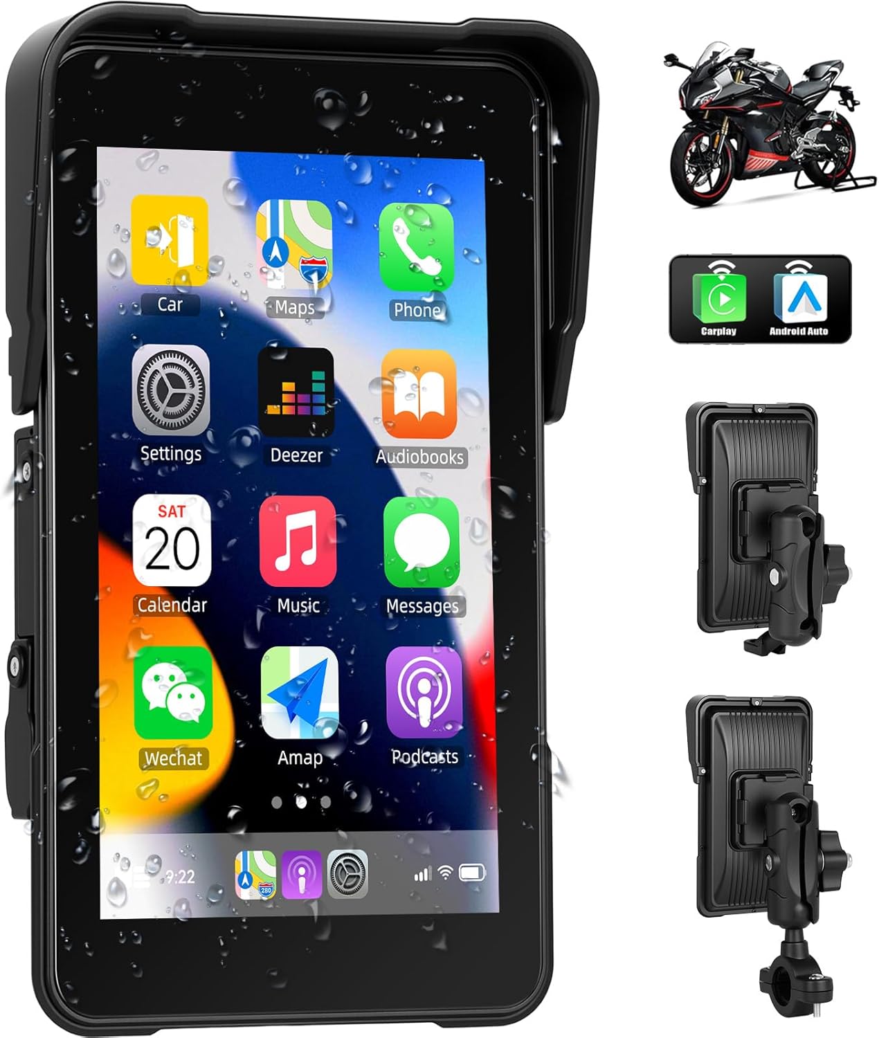 Sixtop CarPlay Moto con GPS Navigatore 5 Pollici - immagine 1