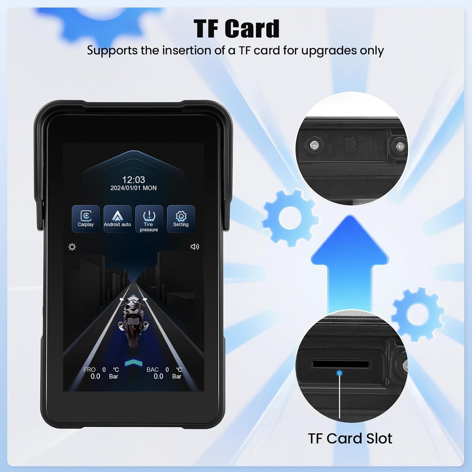 Sixtop CarPlay Moto con GPS Navigatore 5 Pollici - immagine 5