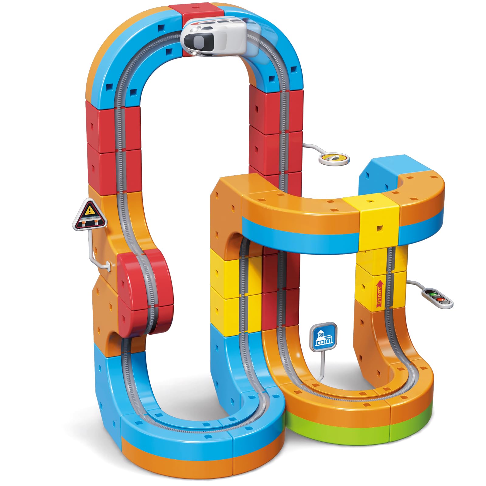 KlickRail - Set Ferroviario Elettrico Flessibile 48 pezzi