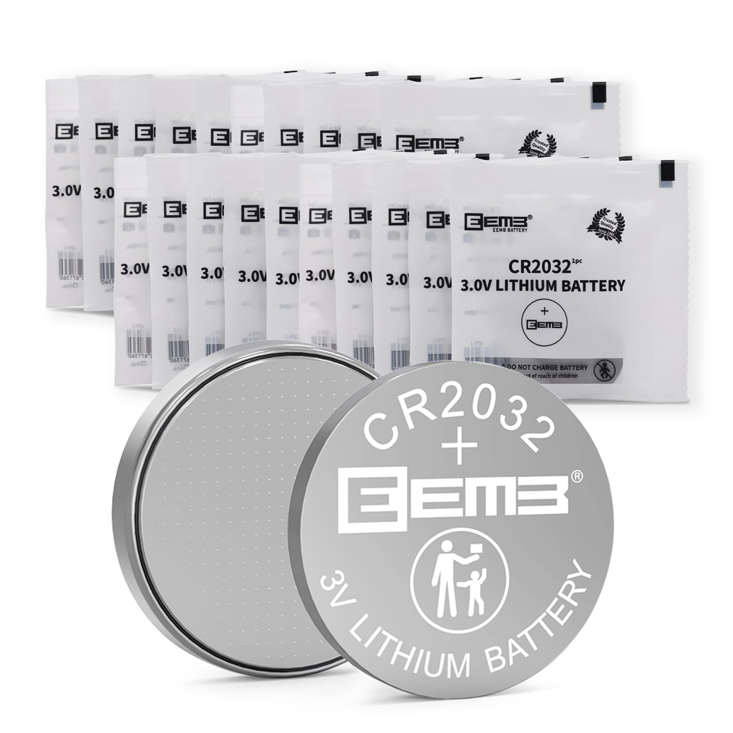 Eemb 20 PACK CR2032 Batteria al Litio 3V
