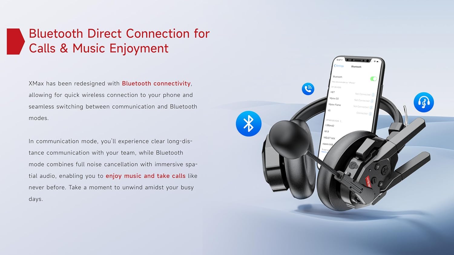 Synco XTALK Xmax2 - Cuffie Intercom Wireless 2.4GHz - immagine 4