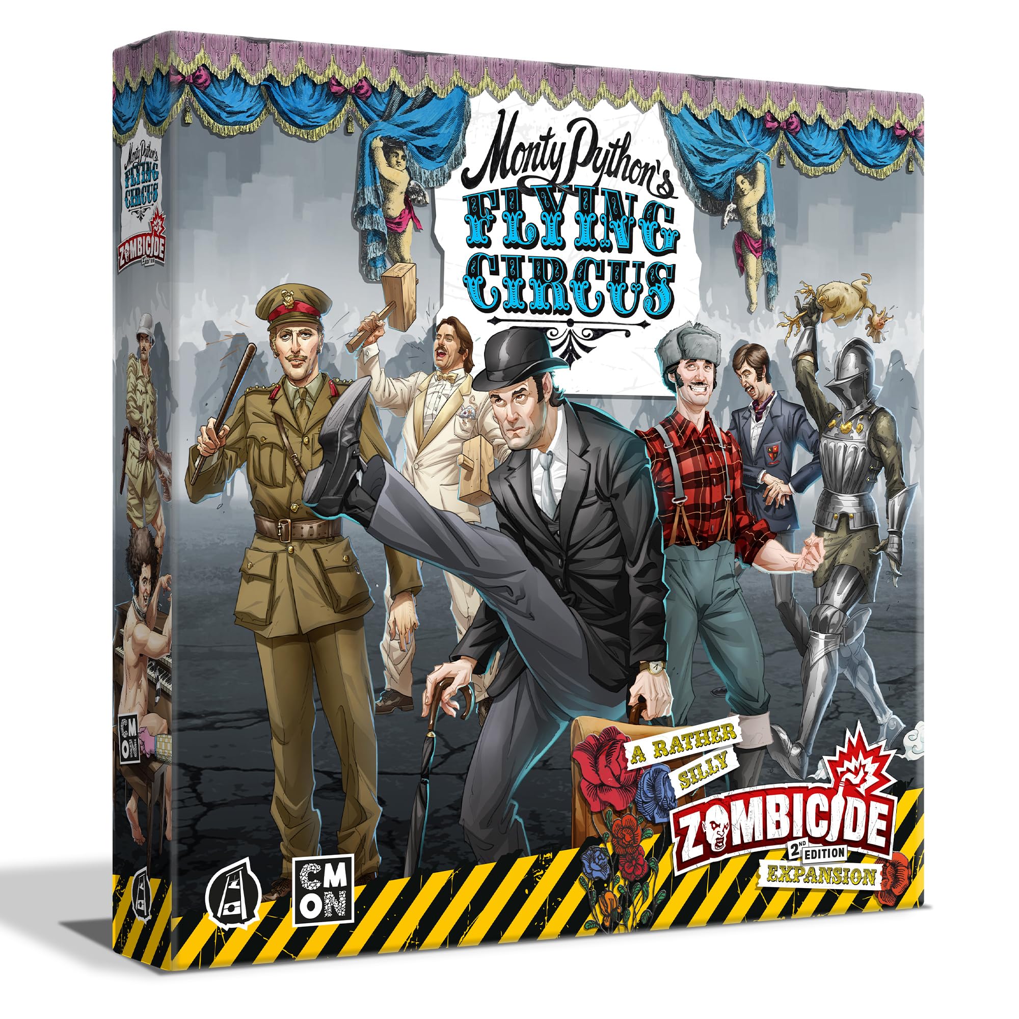Zombicide Monty Python's Flying Circus Character Pack - Meccanica unica e gameplay irriverente! Gioco da tavolo di strategia cooperativa, età 14+, 1-6 giocatori, 60 minuti di gioco, realizzato da CMON