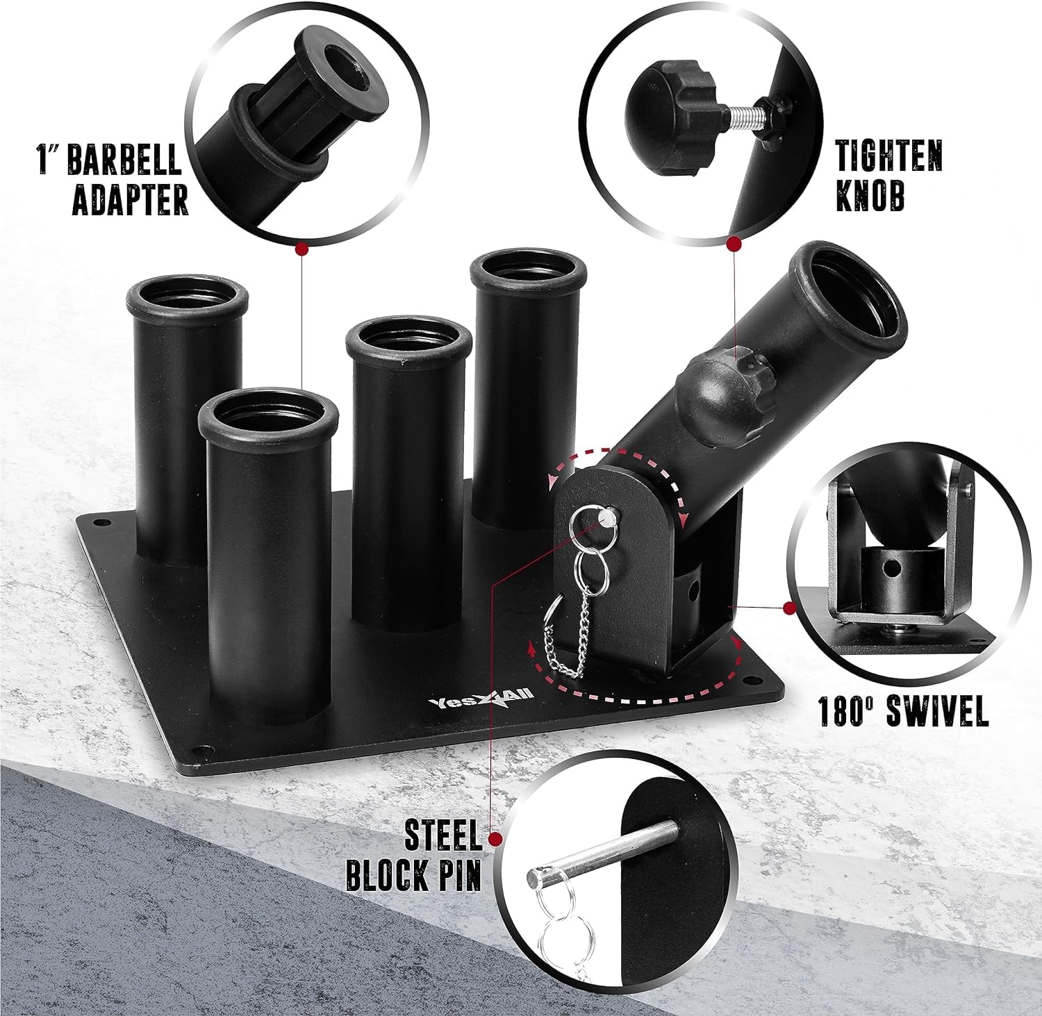 Yes4all - Base per Barra a T 360° Olimpica - immagine 3