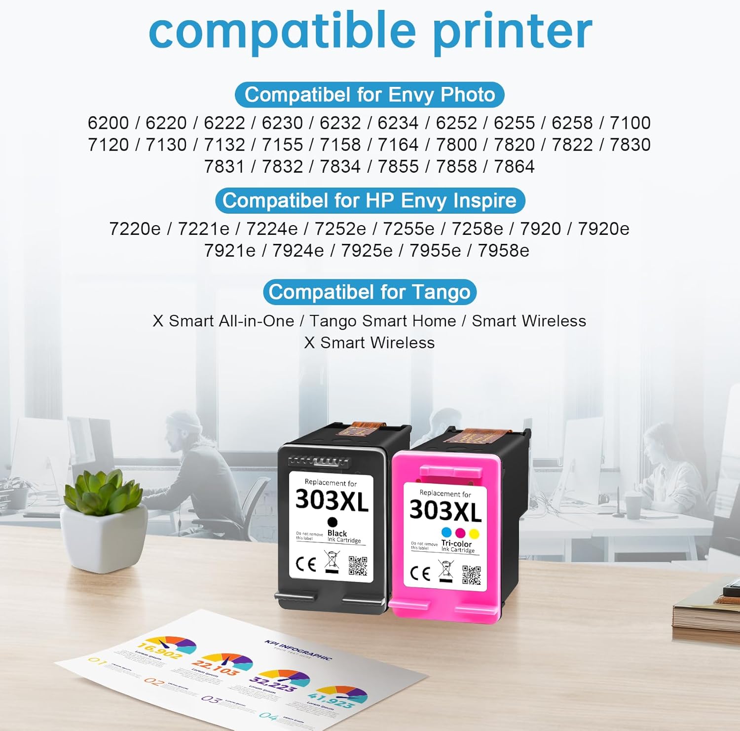 Sunprintz 303 XL Cartucce Nero e Colore - immagine 2