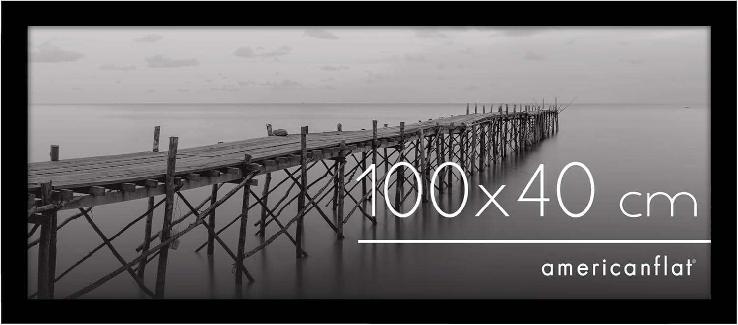 Americanflat Cornice 100x40 cm Nera - immagine 1