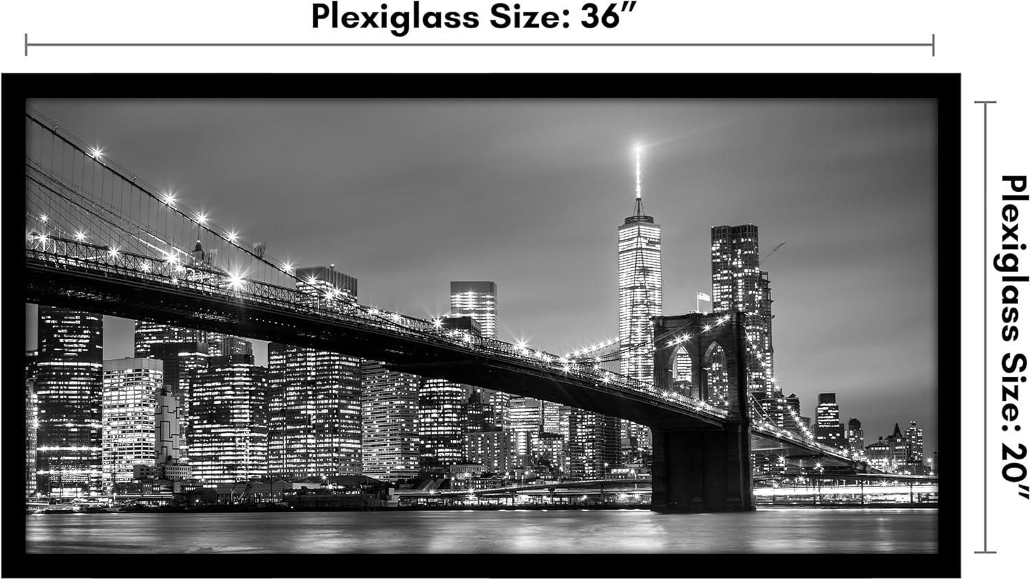 Americanflat Cornice 100x40 cm Nera - immagine 2