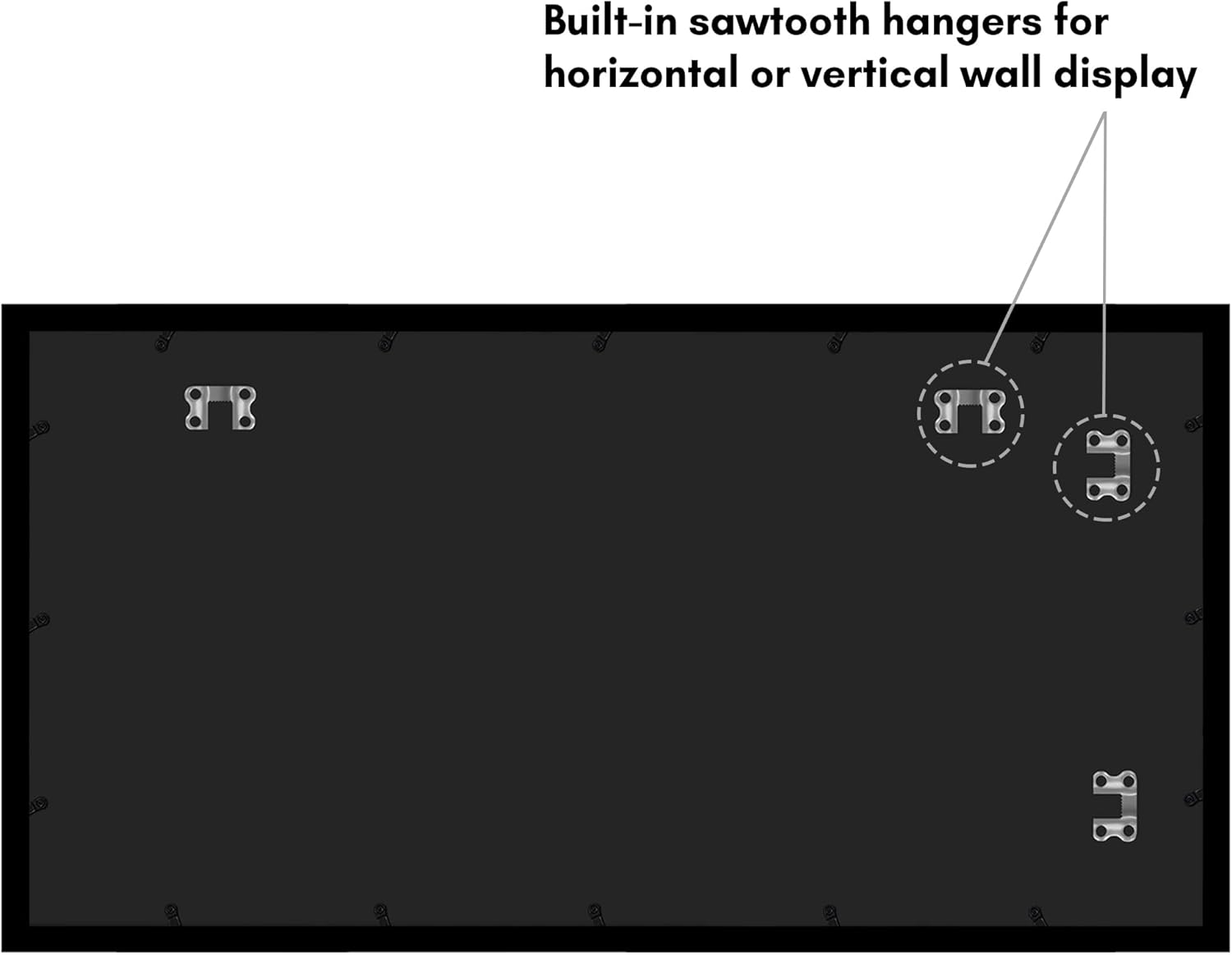 Americanflat Cornice 100x40 cm Nera - immagine 6