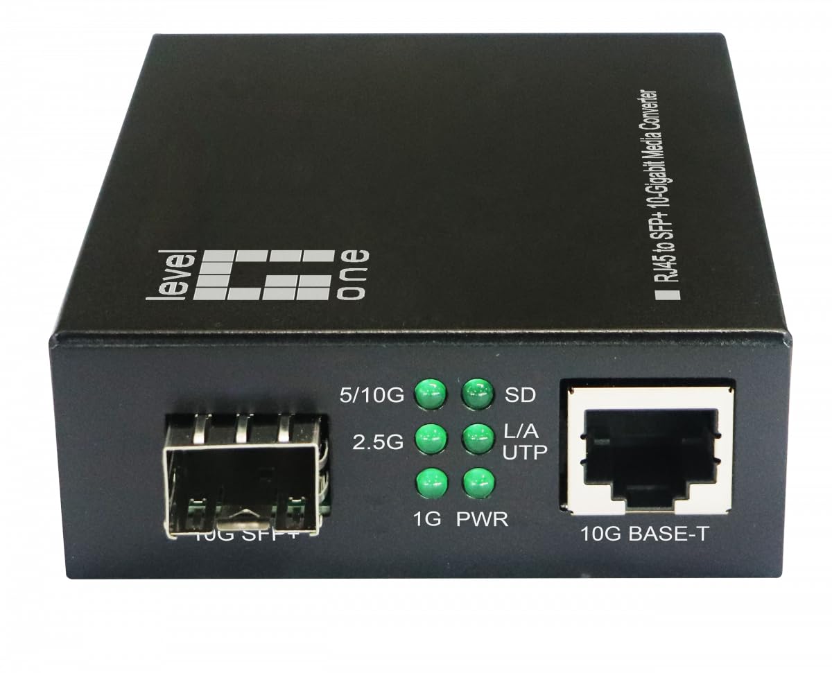 LevelOne Convertitore multimediale da 10-Gigabit RJ45 a SFP+