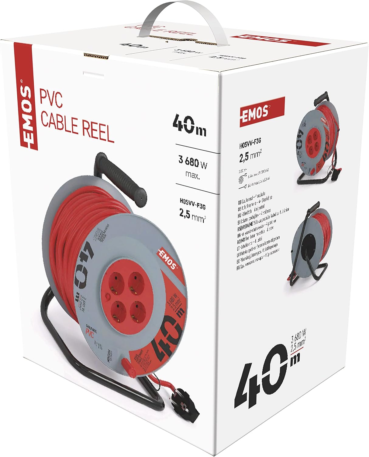 Emos - Avvolgicavo 40m con Prolunga Rinforzata - immagine 6