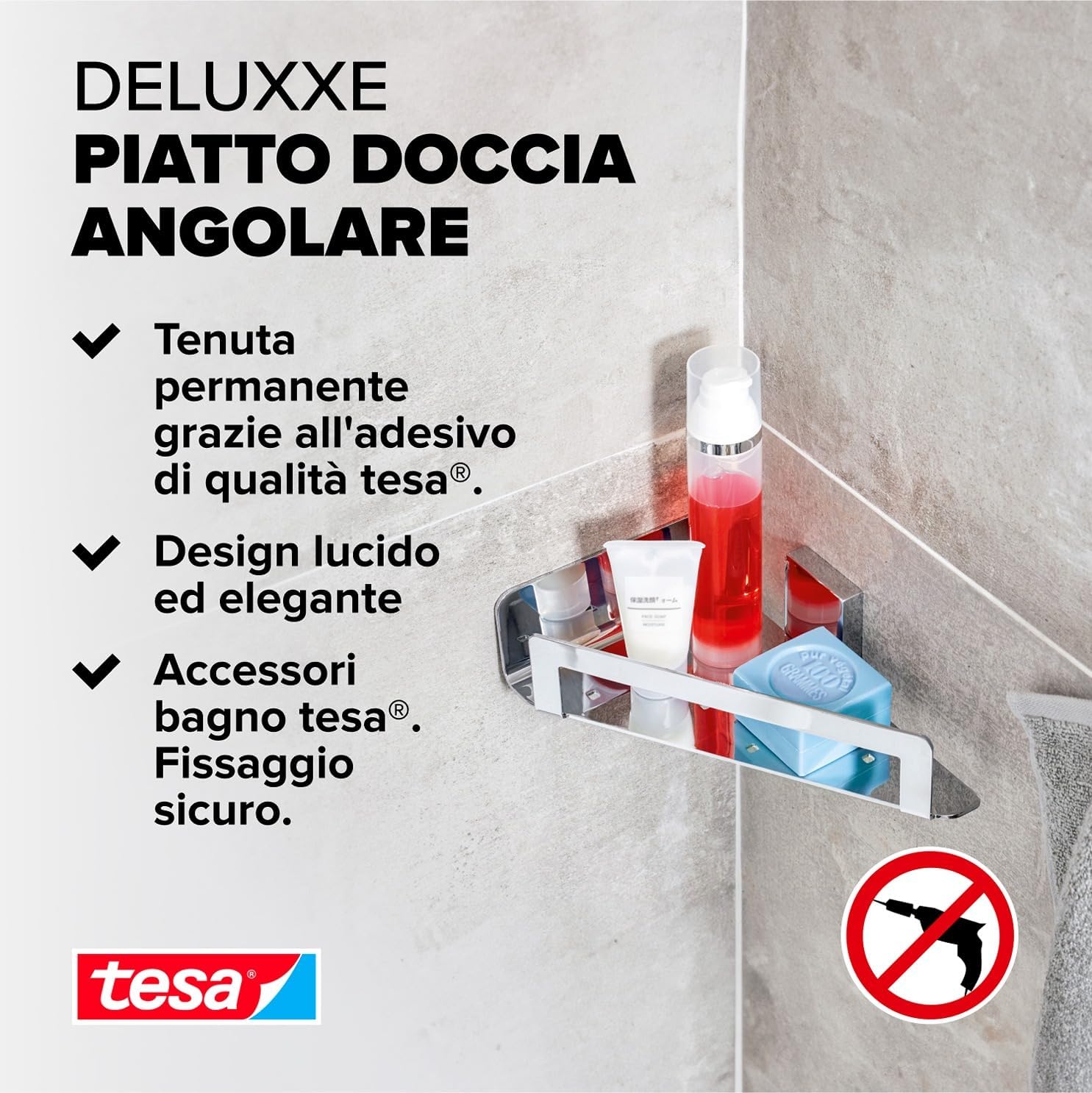 Tesa 40413 Cestino Angolare Deluxxe Autoadesivo - immagine 2