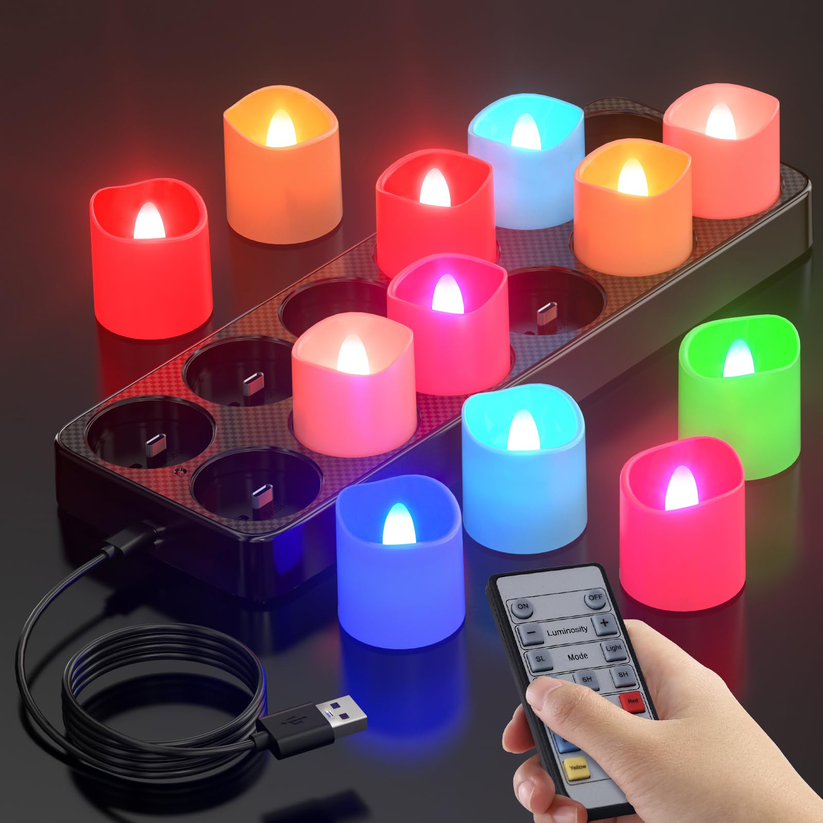 Ymenow Candele Ricaricabili Senza Fiamma Tremolanti