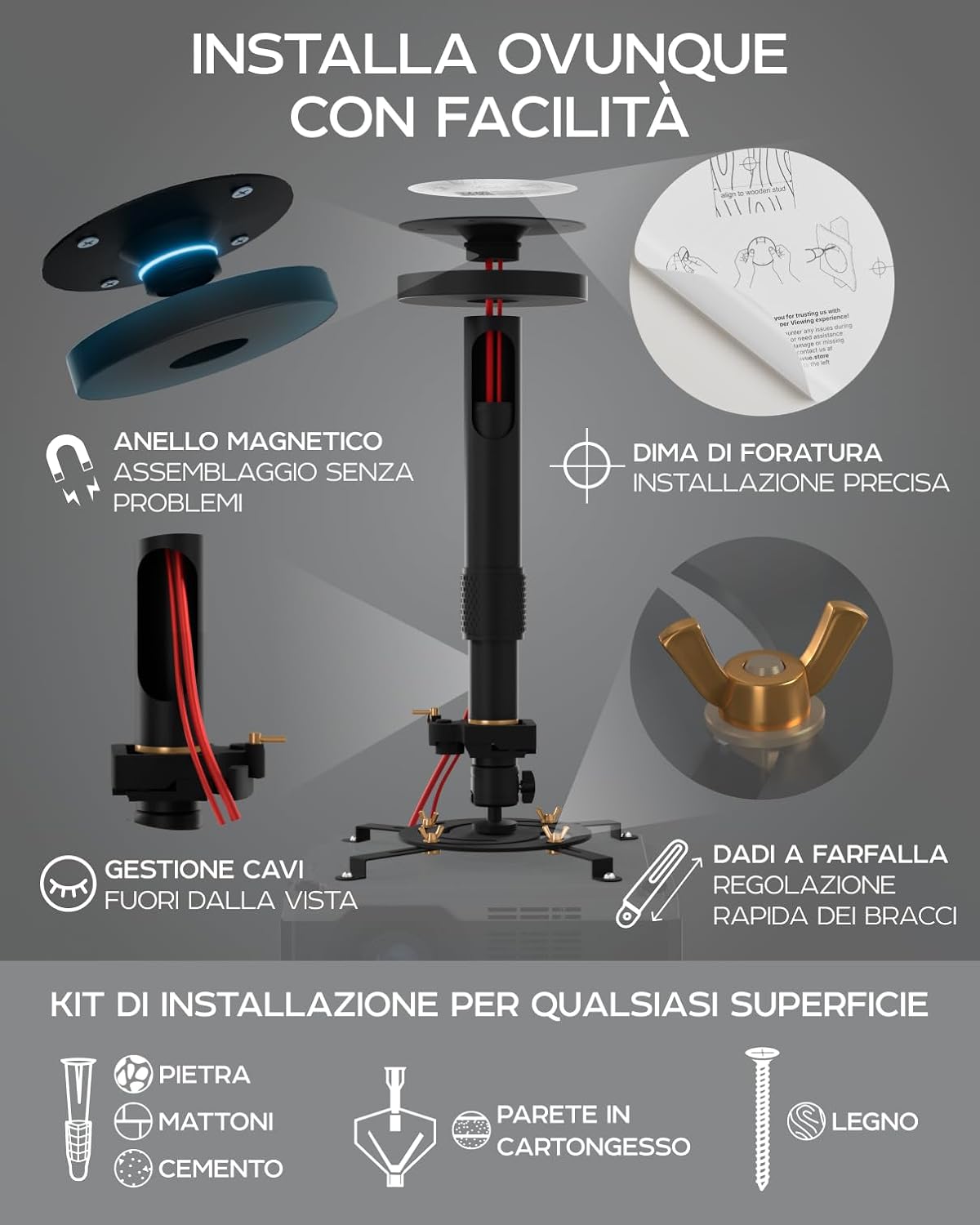 Supporto Universale per Proiettore Propvue - immagine 4