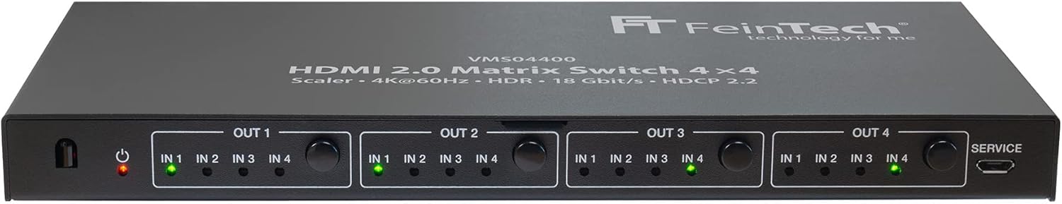 Feintech VMS04400 - Switch Matrice HDMI 2.0 4x4 - immagine 1