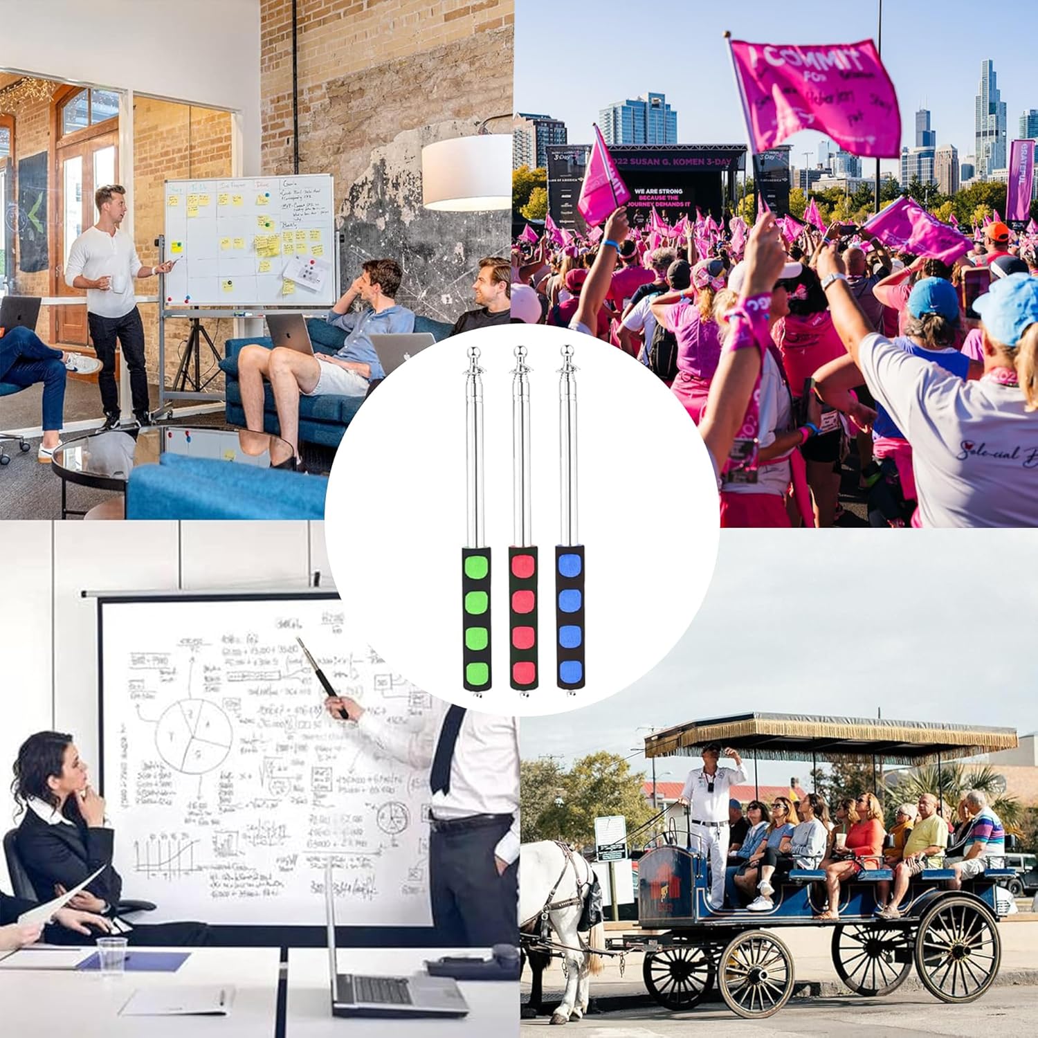 Dantolo 3 Aste Telescopiche per Bandiere Portatili 2m - immagine 3