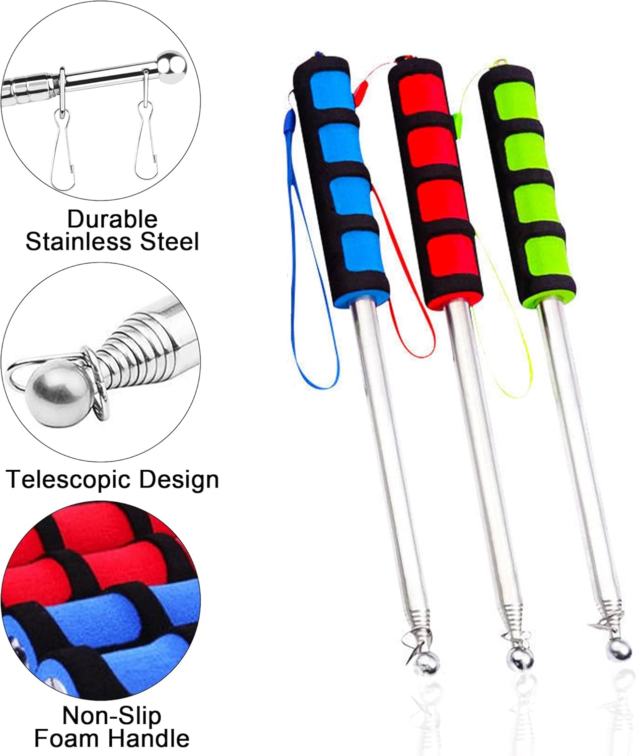 Dantolo 3 Aste Telescopiche per Bandiere Portatili 2m - immagine 5