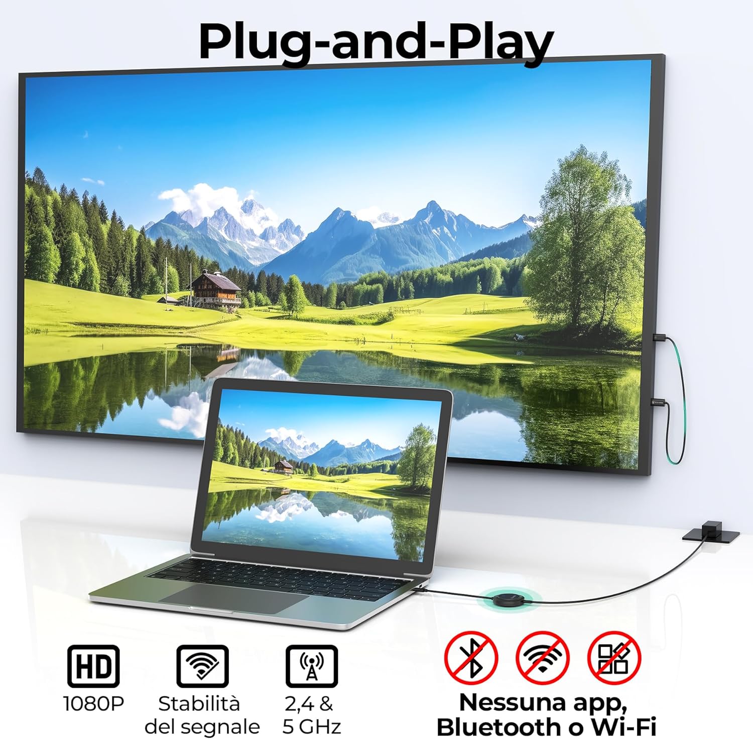 Trasmettitore e Ricevitore HDMI Wireless USB-C con PD3.0 - immagine 2