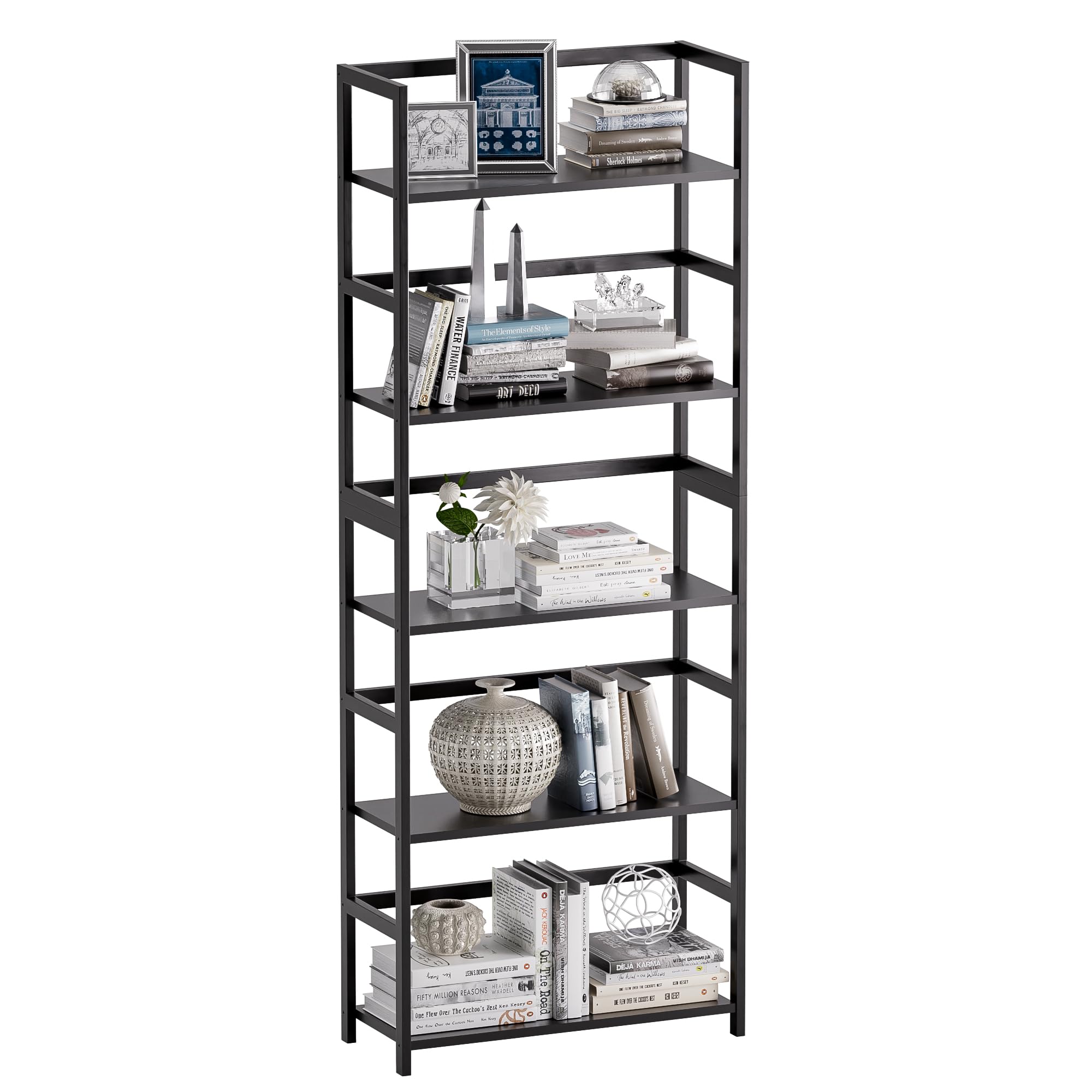 Vovala Libreria a Scaletta in Legno di Bambù 5 Livelli