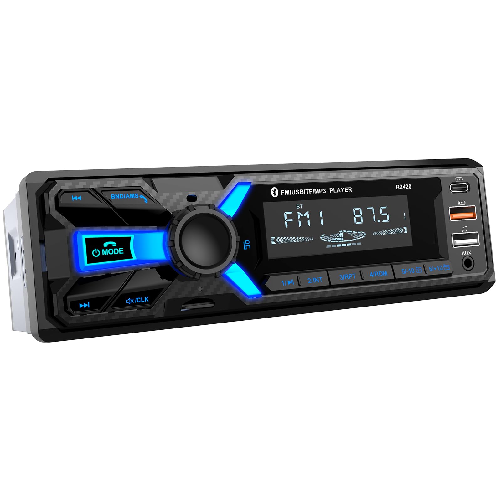 Wistrue Autoradio Bluetooth 1DIN con RDS