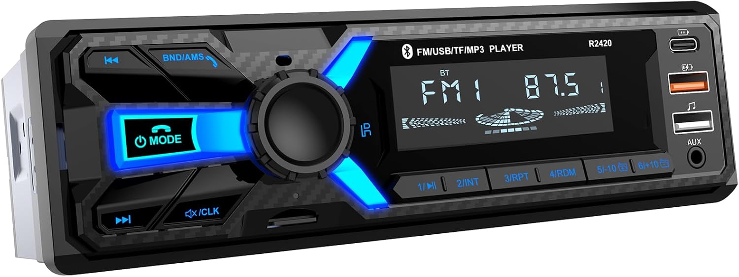 Wistrue Autoradio Bluetooth 1DIN con RDS - immagine 1