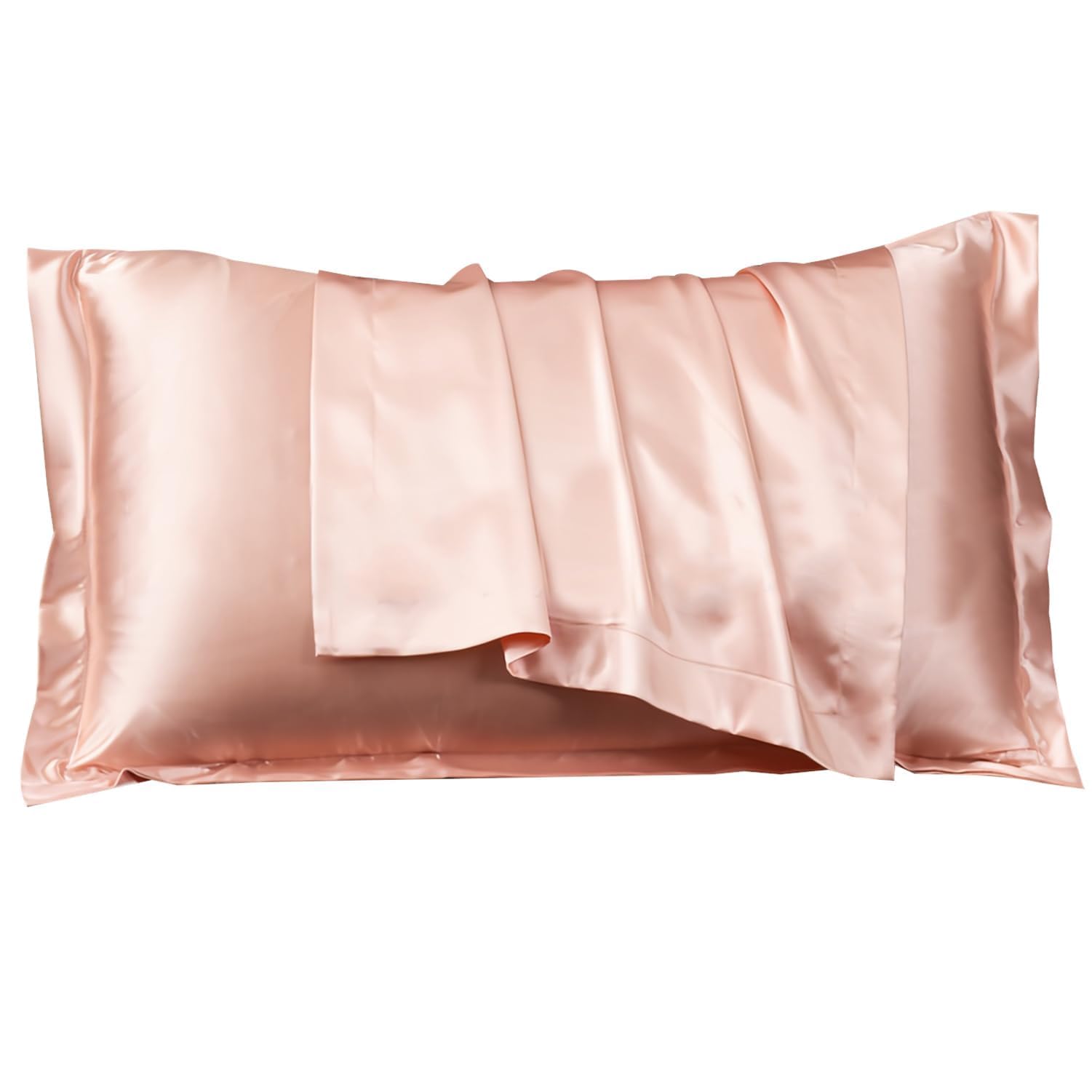 Set 2 Federe in Seta per Cuscini Letto 50x80 cm, Rosa