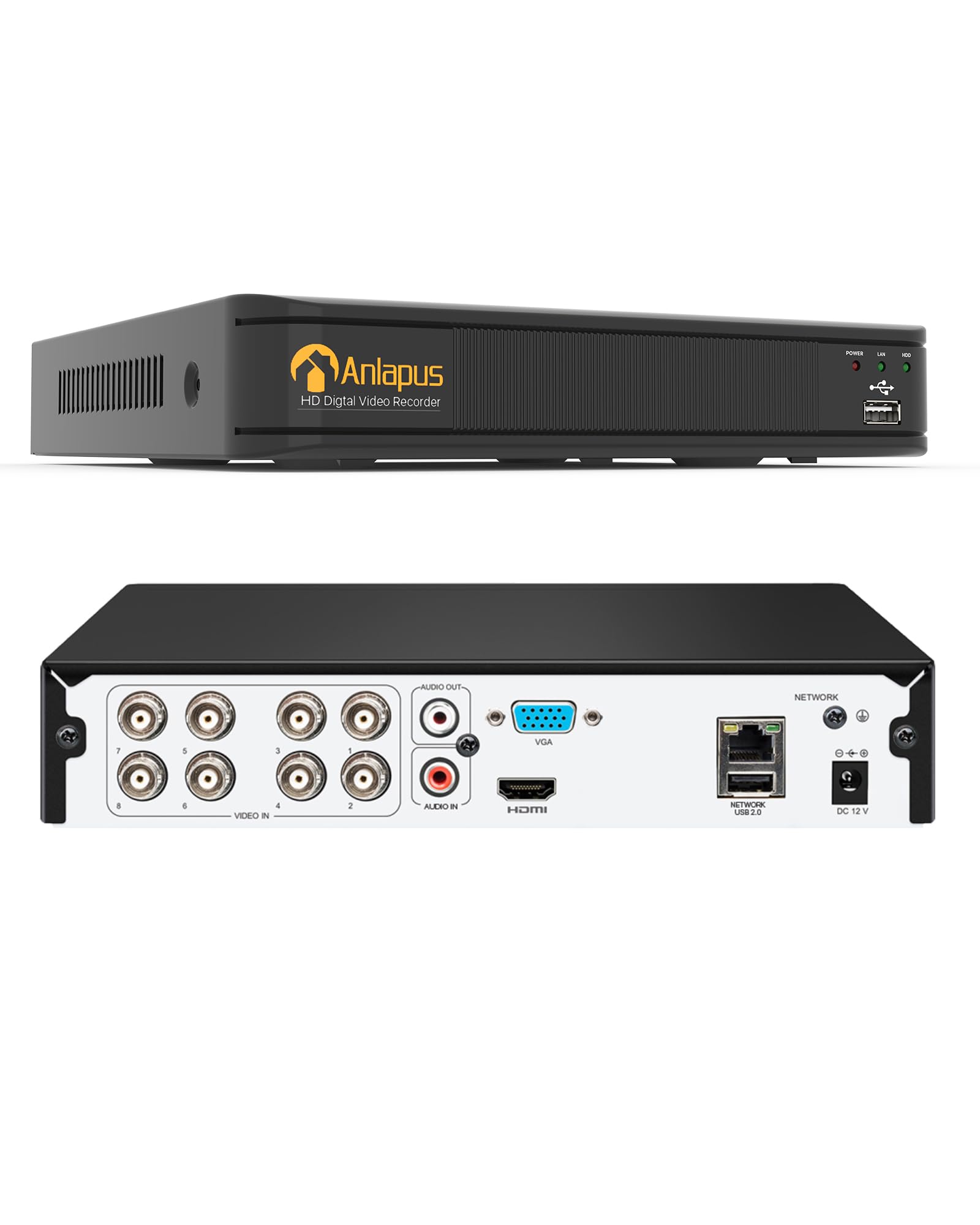 Anlapus 8CH 1080P H.265+ Videoregistratore DVR