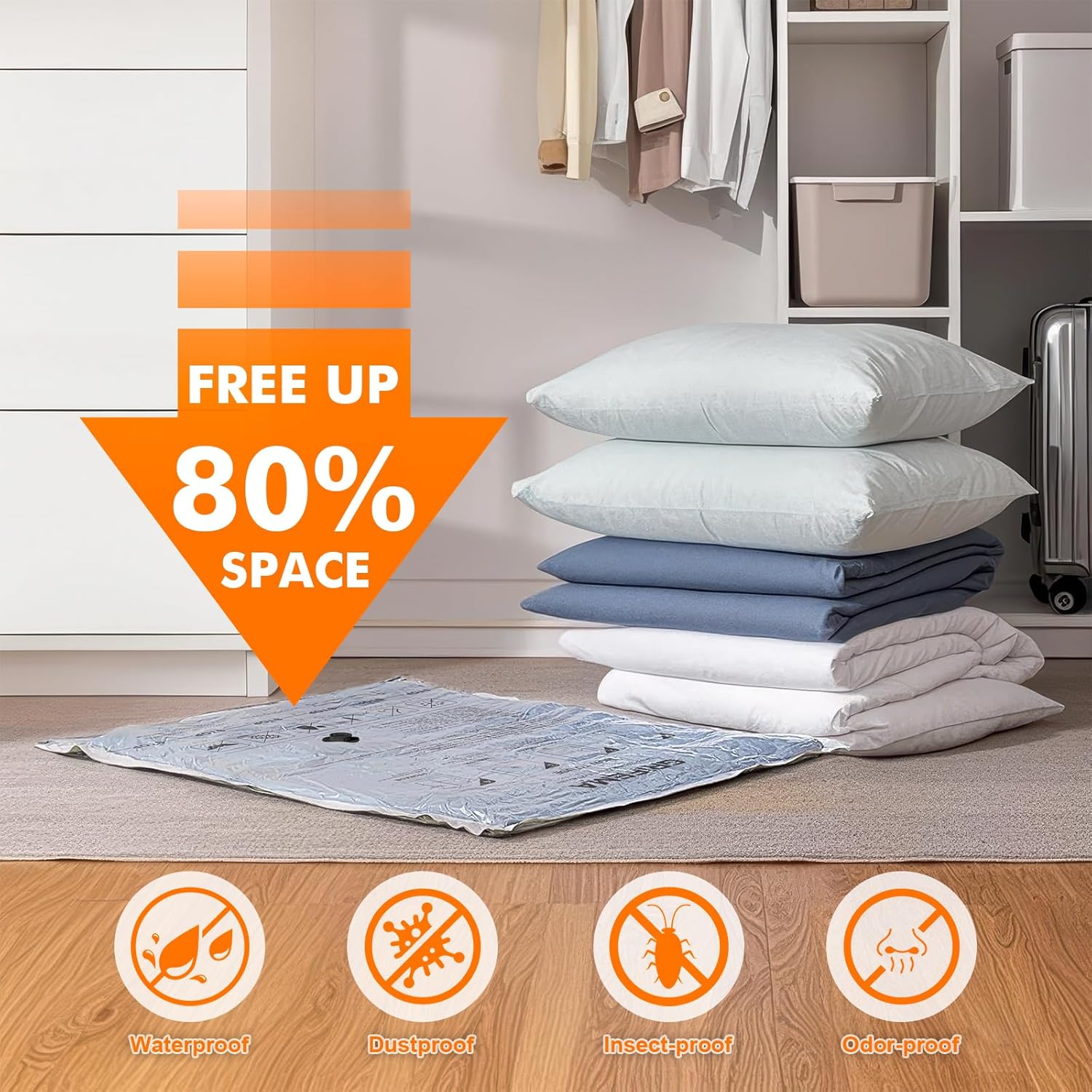 Grifema GH83-5 - 6 Sacchetti Sottovuoto Vestiti 70x50 cm - immagine 2