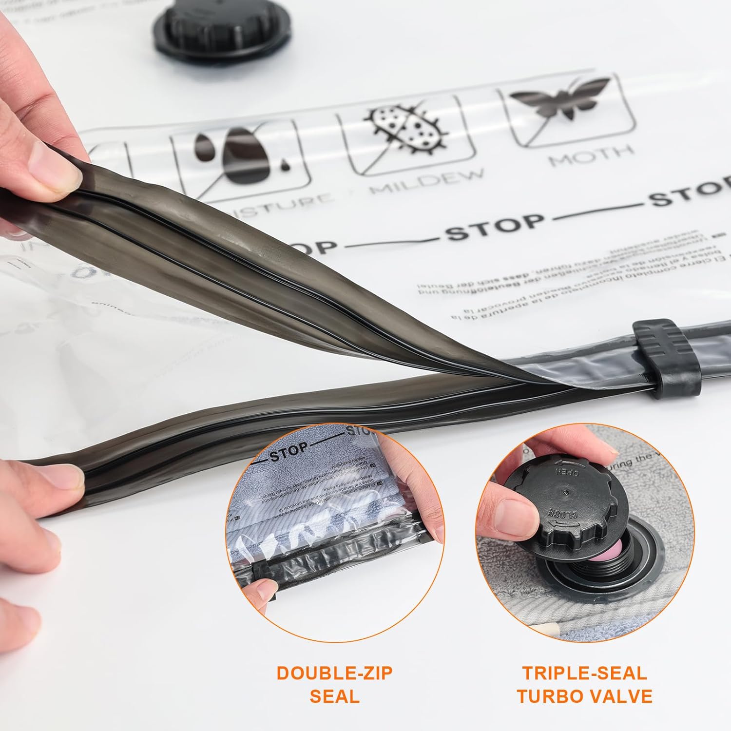 Grifema GH83-5 - 6 Sacchetti Sottovuoto Vestiti 70x50 cm - immagine 6