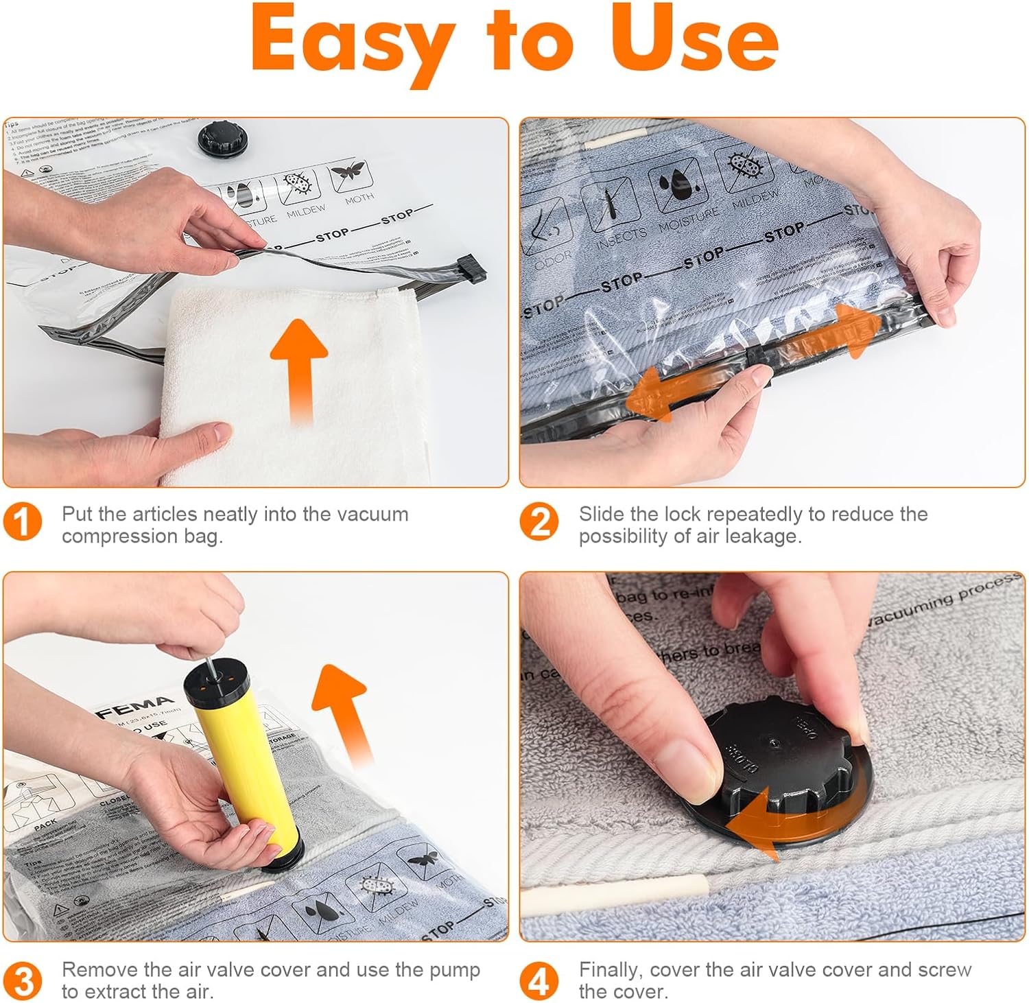 Grifema GH83-5 - 6 Sacchetti Sottovuoto Vestiti 70x50 cm - immagine 7