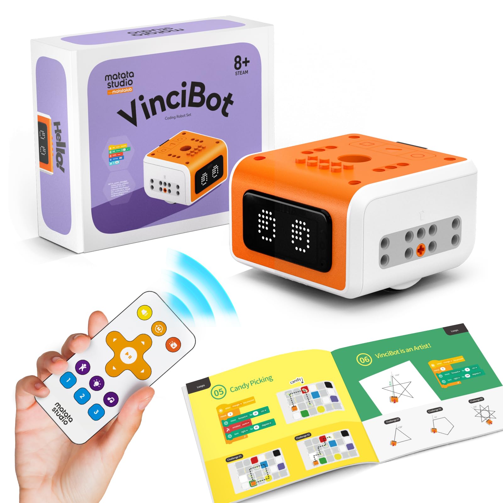 MatataStudio VinciBot AI Robot Programmabile per Bambini