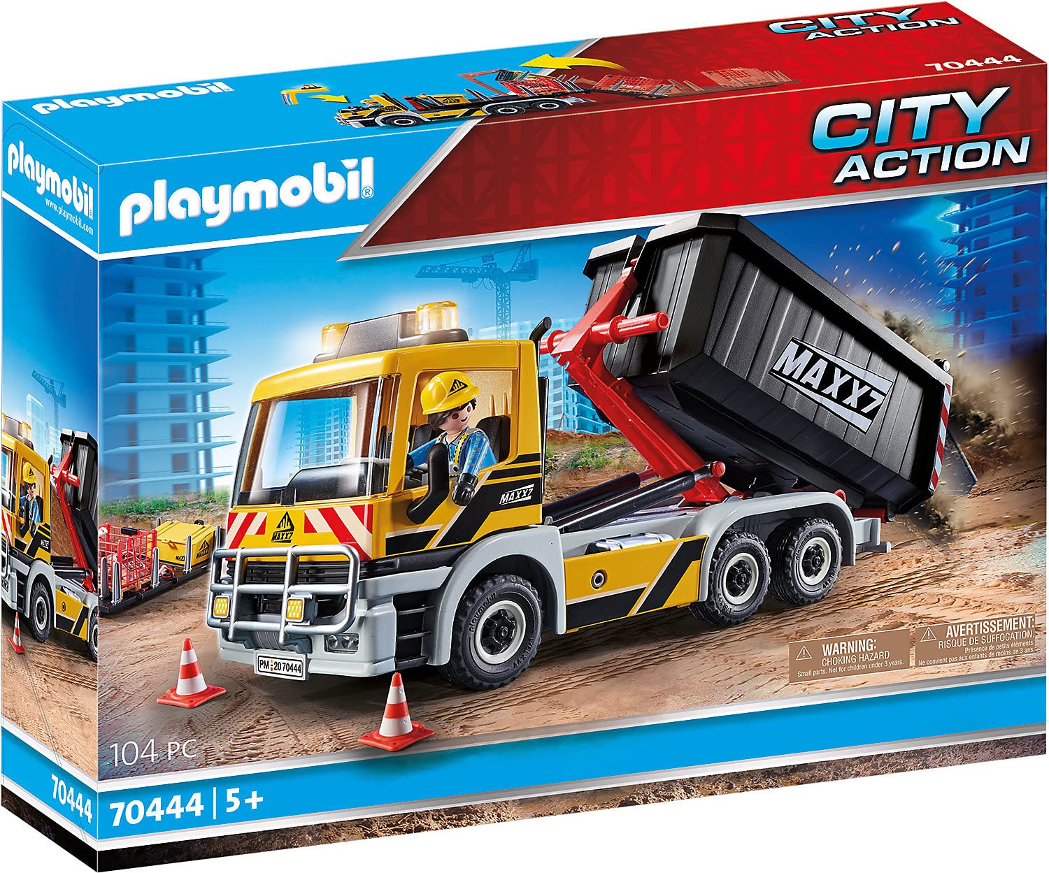 PLAYMOBIL City Action 70444, Camion con Due cassoni, dai 5 Anni