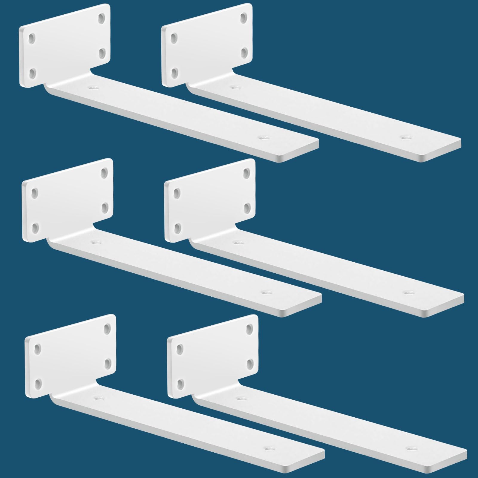 Mloqi 6 Staffe per Mensole Pesanti Industriali